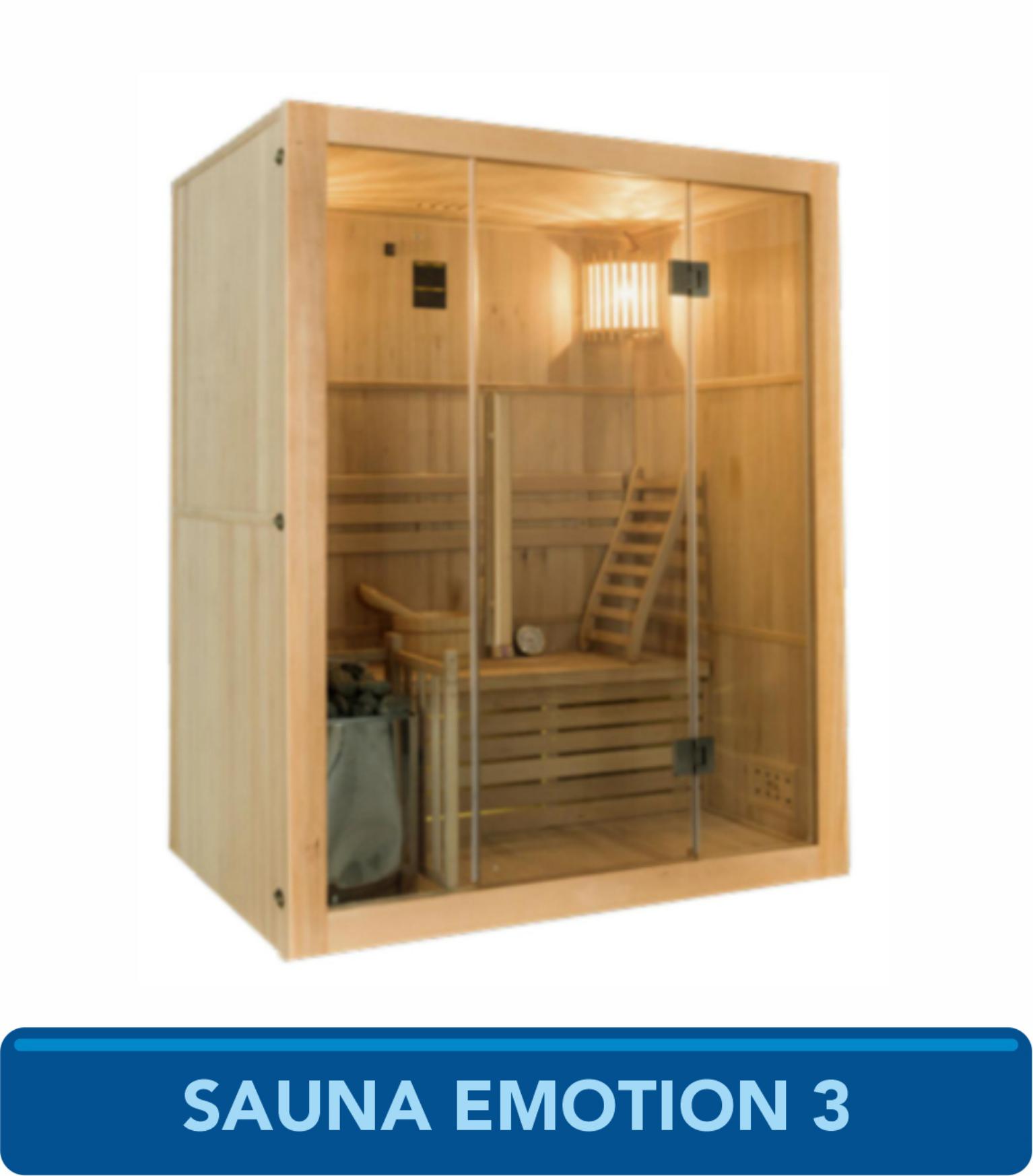 SAUNA INTERIOR A VAPOR SENSE 3 LUGARES FRANCE SAUNA