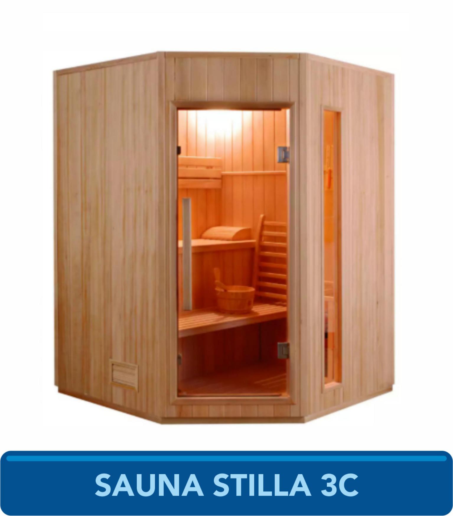 SAUNA INTERIOR A VAPOR ZEN 3 LUGARES  DE CANTO FRANCE SAUNA