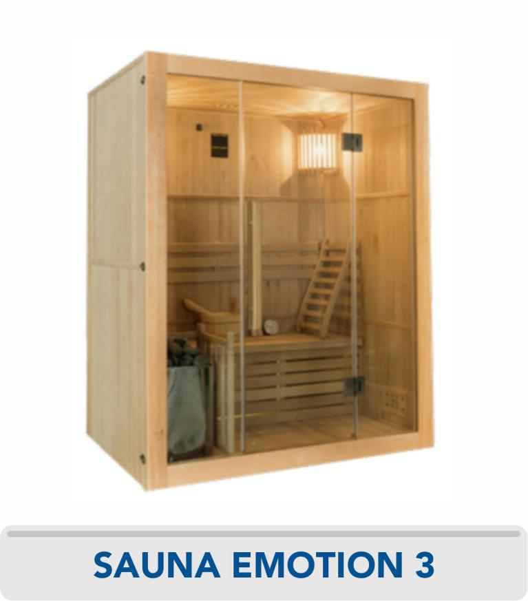 SAUNA INTERIOR A VAPOR SENSE 3 LUGARES FRANCE SAUNA